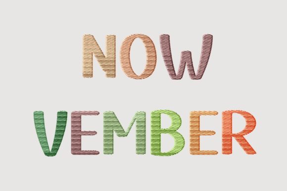 A Cozy Review: Now Vember Lettering Embroidery Design