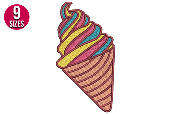 A Designer's Review of the Cute Ice Cream Cone Embroidery File