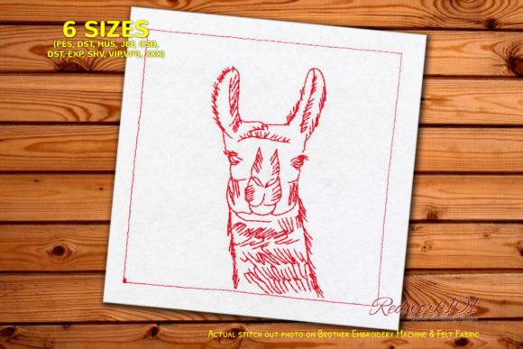 A Review of the Crazy Llama Head Embroidery Design for Business Merch