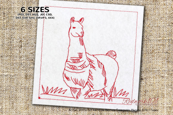 A Standing Llama Embroidery Design Worth Framing