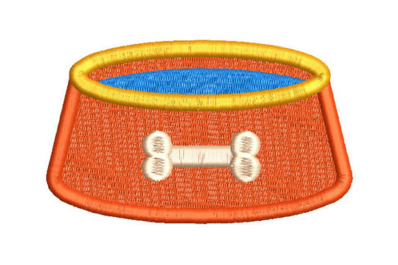 Dog Food Dish Embroidery for Boutique Sweatshirts and Hoodies