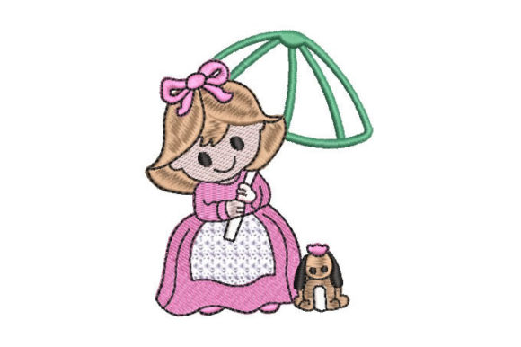 Evaluating Princess with a Pet for Embroidery Products