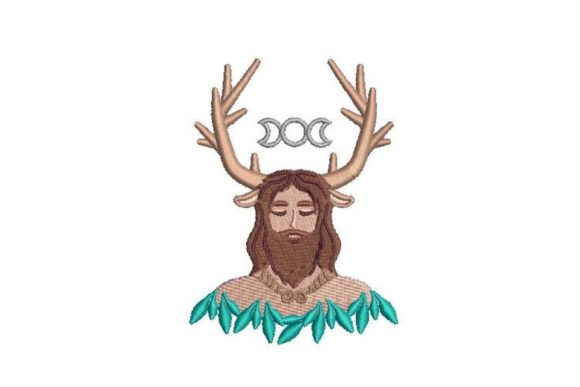 Exploring the Horned God for Seasonal Embroidery Projects