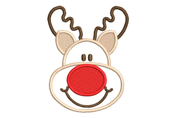 Linear Christmas Reindeer Face for Professional Merchandise