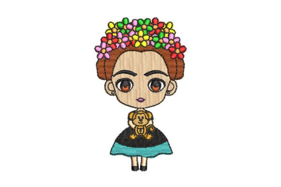 Mini Girl Embroidery for Boutique Apparel Projects