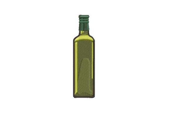 Olive Oil Bottle Embroidery Design for Boutique Apparel