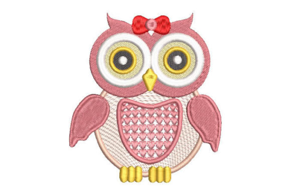 Pink Owl: A Sweet Seasonal Embroidery Design