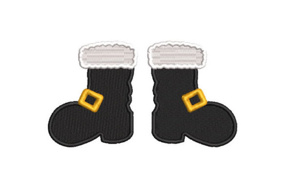 Santa Claus Black Boots: A Boutique Holiday Embroidery Review