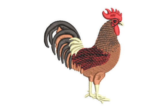 The Fighting Cock Embroidery Design for Seasonal Products
