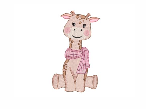 The Giraffe Embroidery Design: A Boutique's Cozy Character