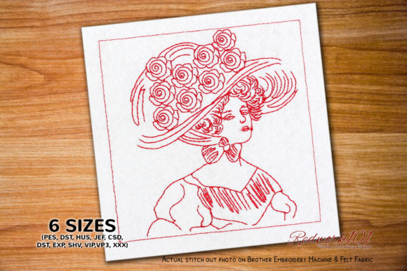 Victorian Lady Embroidery: Craft Fair Elegance
