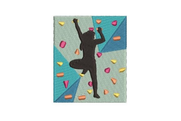 Woman Bouldering Embroidery Design Review for Craft Fair Success